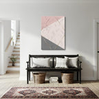 cuadro canvas abstracto geométrico mármol rosa estilo contemporáneo
