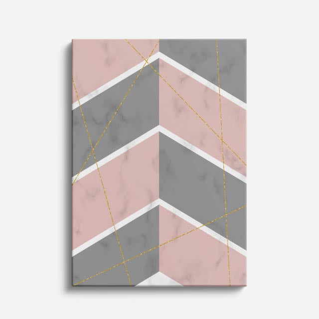 cuadro canvas abstracto geométrico arista de blush estilo contemporáneo