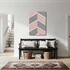 cuadro canvas abstracto geométrico arista de blush estilo contemporáneo