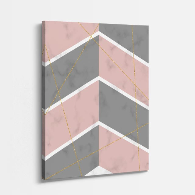 cuadro canvas abstracto geométrico arista de blush estilo contemporáneo