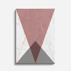 cuadro canvas abstracto geométrico pliegue rosado estilo contemporáneo