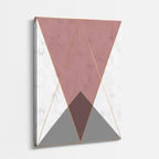 cuadro canvas abstracto geométrico pliegue rosado estilo contemporáneo