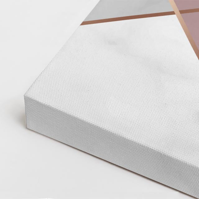 cuadro canvas abstracto geométrico chevron blanco estilo contemporáneo