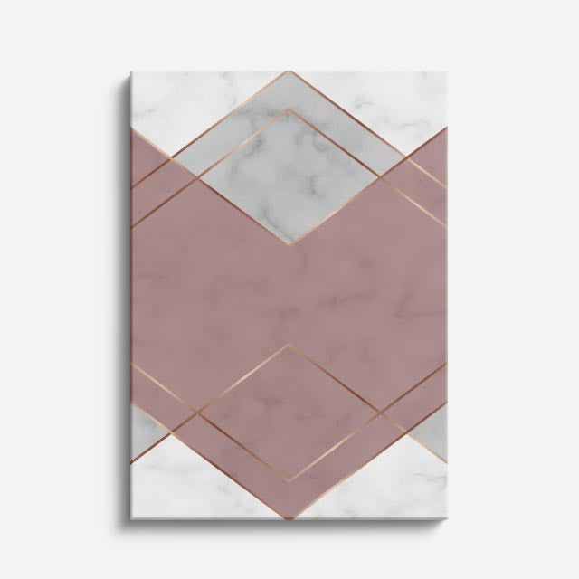 cuadro canvas abstracto geométrico chevron blanco estilo contemporáneo