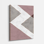 cuadro canvas abstracto geométrico pico rosa estilo contemporáneo