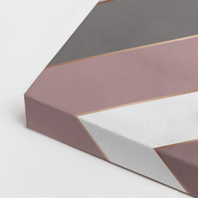cuadro canvas abstracto geométrico tramo zigzag estilo contemporáneo