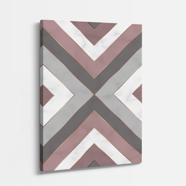 cuadro canvas abstracto geométrico tramo zigzag estilo contemporáneo
