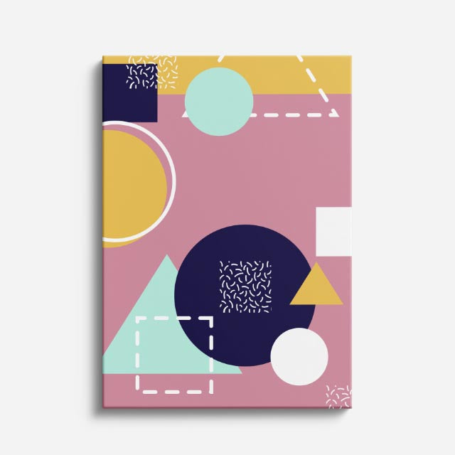 cuadro canvas abstracto geométrico x de mármol estilo contemporáneo