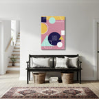 cuadro canvas abstracto geométrico x de mármol estilo contemporáneo
