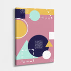 cuadro canvas abstracto geométrico x de mármol estilo contemporáneo