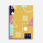 cuadro canvas abstracto geométrico memphis solar estilo contemporáneo