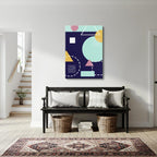 cuadro canvas abstracto geométrico plano fiesta estilo contemporáneo