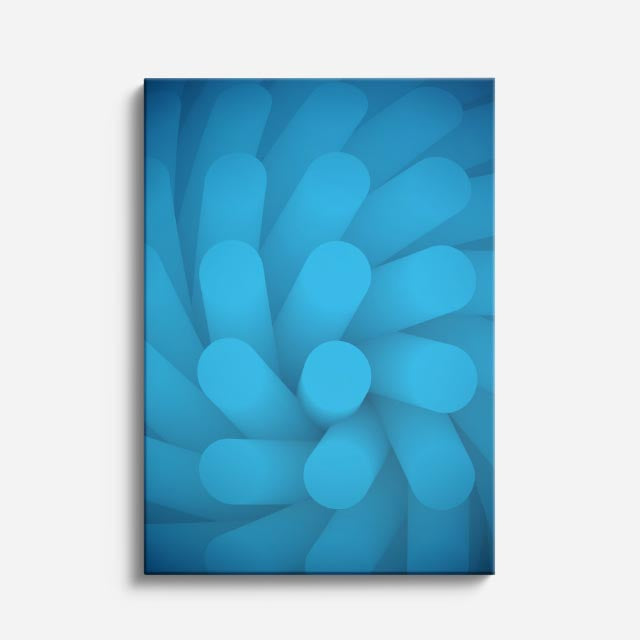 cuadro canvas abstracto geométrico pulso carmesí estilo contemporáneo