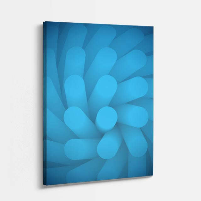 cuadro canvas abstracto geométrico pulso carmesí estilo contemporáneo