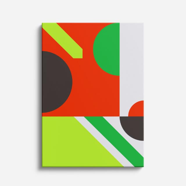 cuadro canvas abstracto geométrico cruce lúdico estilo contemporáneo