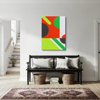 cuadro canvas abstracto geométrico cruce lúdico estilo contemporáneo