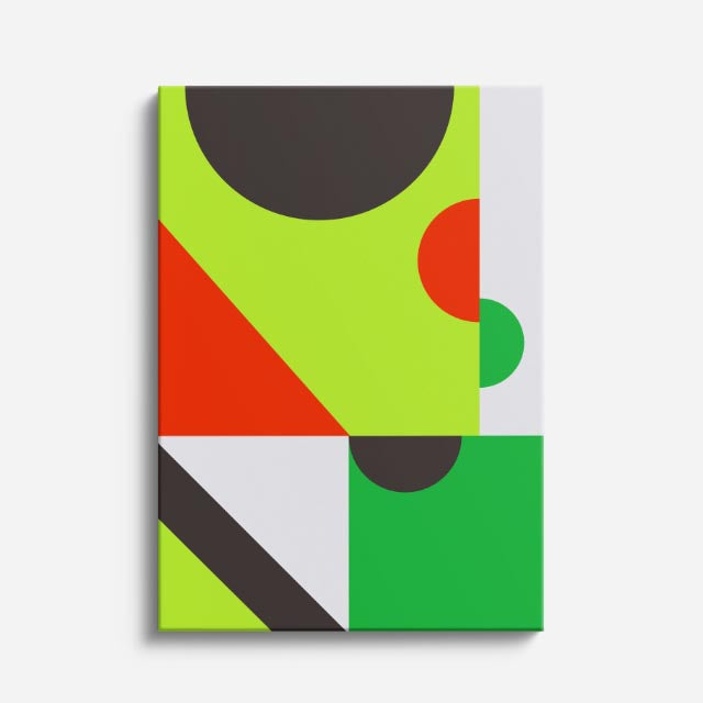 cuadro canvas abstracto geométrico bloque solar estilo contemporáneo