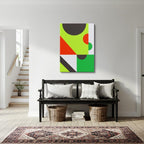 cuadro canvas abstracto geométrico bloque solar estilo contemporáneo