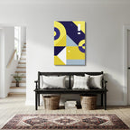 cuadro canvas abstracto geométrico diagonal marina estilo contemporáneo