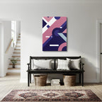 cuadro canvas abstracto geométrico remate malva estilo contemporáneo