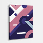 cuadro canvas abstracto geométrico remate malva estilo contemporáneo