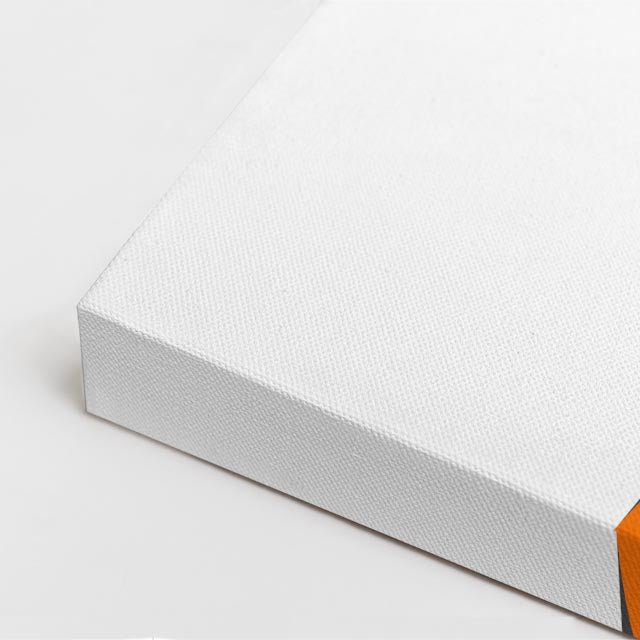 cuadro canvas abstracto geométrico sol naranja estilo contemporáneo