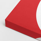 cuadro canvas abstracto geométrico esquina roja estilo contemporáneo
