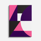 cuadro canvas abstracto geométrico panel magenta estilo contemporáneo