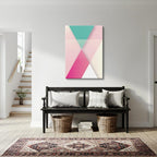 cuadro canvas abstracto geométrico x de seda estilo contemporáneo