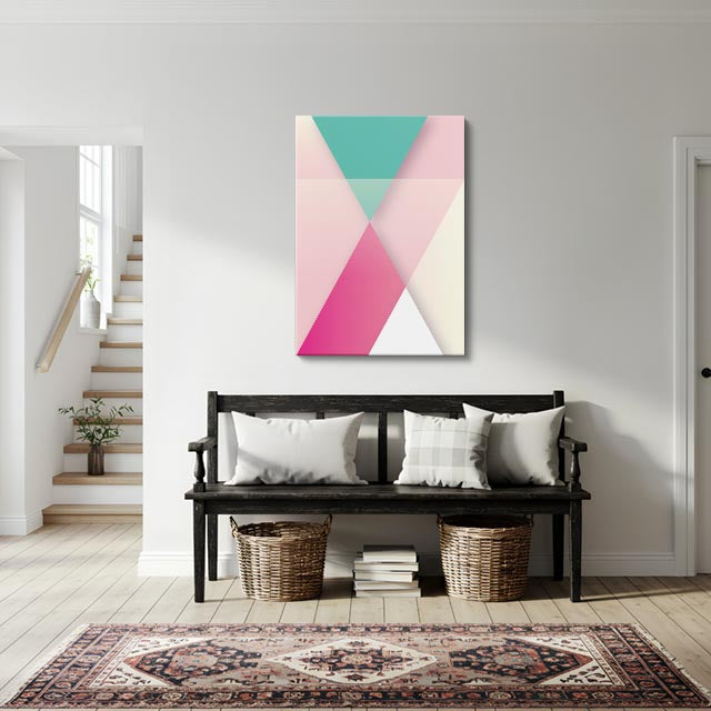 cuadro canvas abstracto geométrico x de seda estilo contemporáneo