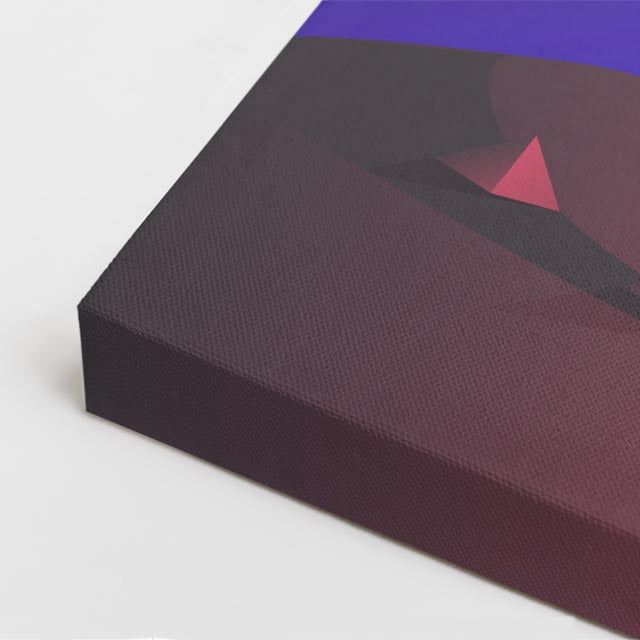 cuadro canvas abstracto geométrico prisma nocturno estilo contemporáneo