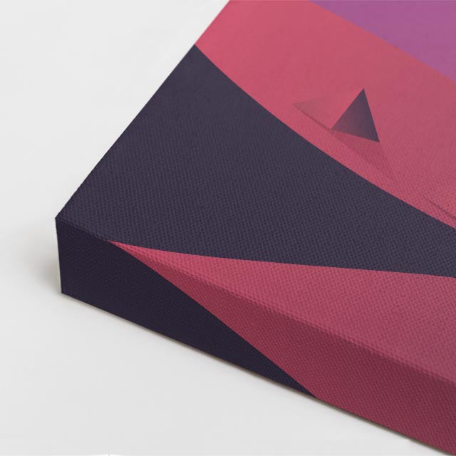cuadro canvas abstracto geométrico orbe púrpura estilo contemporáneo