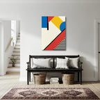cuadro canvas abstracto geométrico plano bauhaus estilo contemporáneo