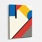 cuadro canvas abstracto geométrico plano bauhaus estilo contemporáneo