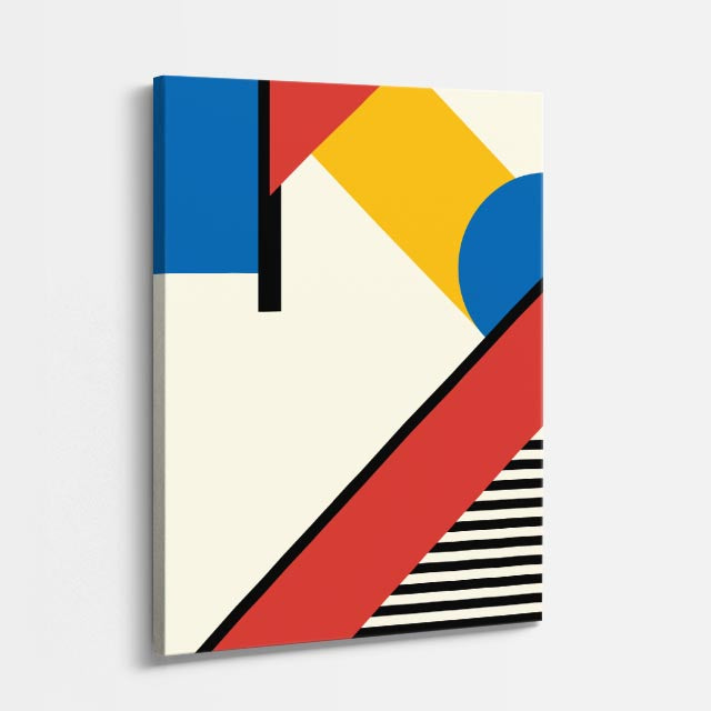 cuadro canvas abstracto geométrico plano bauhaus estilo contemporáneo