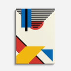 cuadro canvas abstracto geométrico trama bauhaus estilo contemporáneo