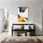 cuadro canvas abstracto geométrico trama bauhaus estilo contemporáneo