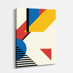 cuadro canvas abstracto geométrico cruce bauhaus estilo contemporáneo