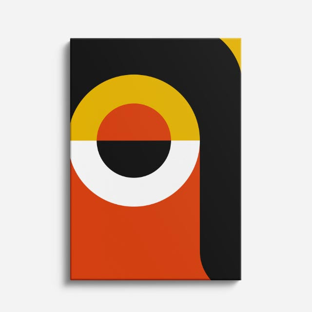 cuadro canvas abstracto geométrico núcleo eclipse estilo contemporáneo