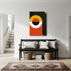 cuadro canvas abstracto geométrico núcleo eclipse estilo contemporáneo