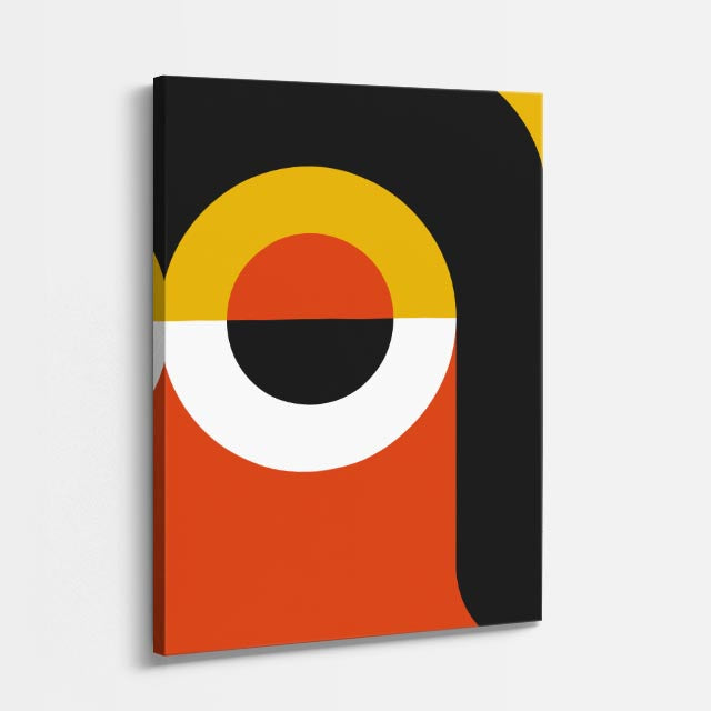 cuadro canvas abstracto geométrico núcleo eclipse estilo contemporáneo