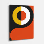 cuadro canvas abstracto geométrico círculo fuego estilo contemporáneo