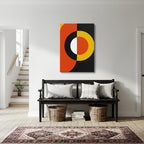 cuadro canvas abstracto geométrico anillo solar estilo contemporáneo
