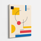 cuadro canvas abstracto geométrico trazos urbanos estilo contemporáneo