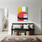 cuadro canvas abstracto geométrico cruce modular estilo contemporáneo
