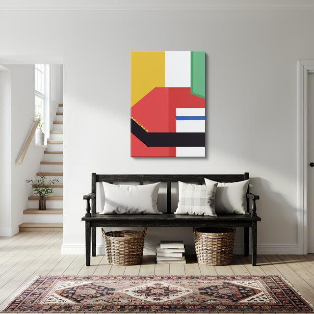 cuadro canvas abstracto geométrico cruce modular estilo contemporáneo