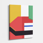 cuadro canvas abstracto geométrico cruce modular estilo contemporáneo