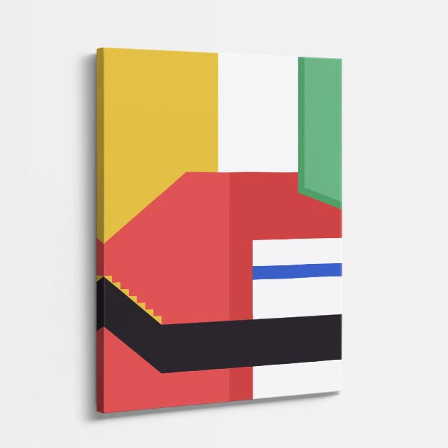 cuadro canvas abstracto geométrico cruce modular estilo contemporáneo