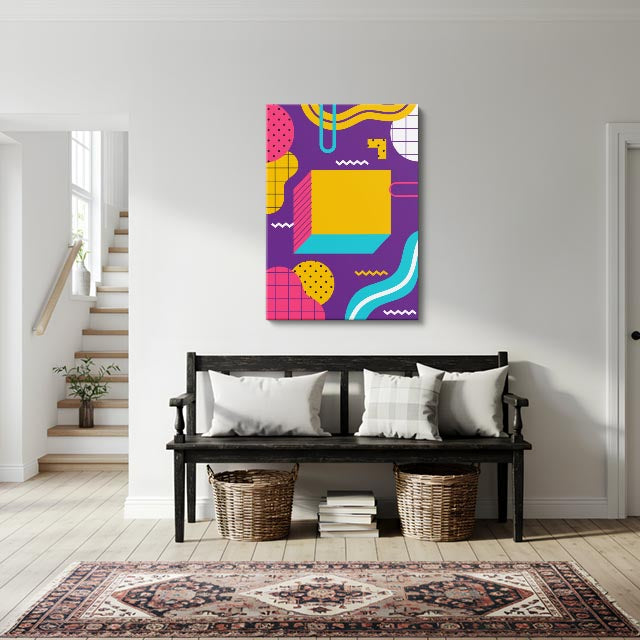 cuadro canvas abstracto geométrico muro solar estilo contemporáneo