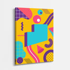 cuadro canvas abstracto geométrico malla hexa estilo contemporáneo